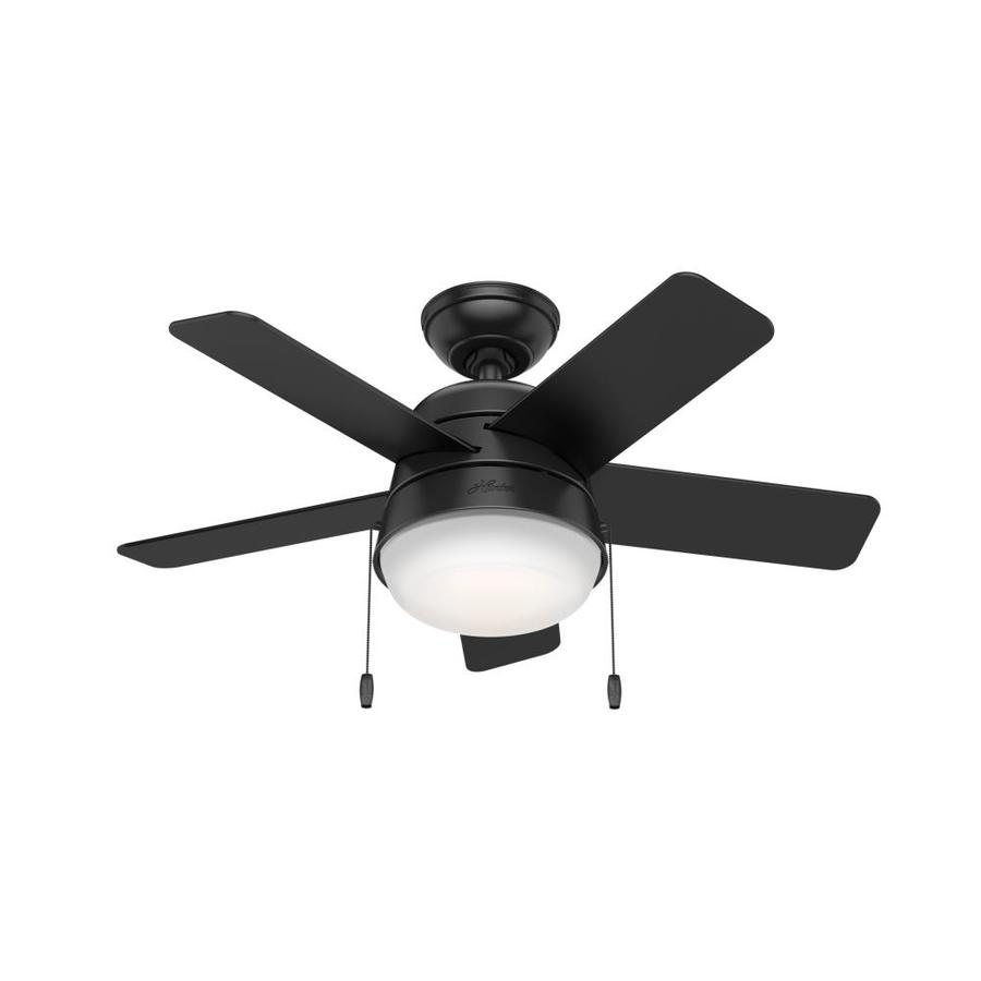 Hunter Mini Led 36 In Matte Black Led Indoor Ceiling Fan