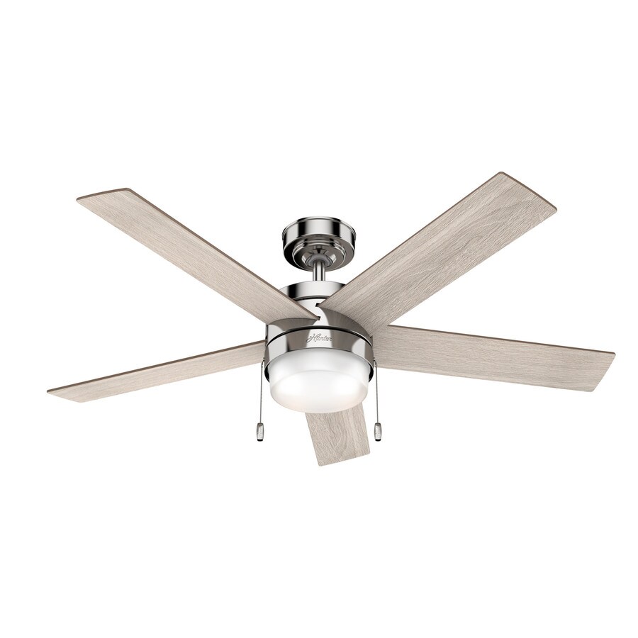 Claudette Led 52 In Polished Chrome Led Indoor Ceiling Fan With Light Kit 5 Blade