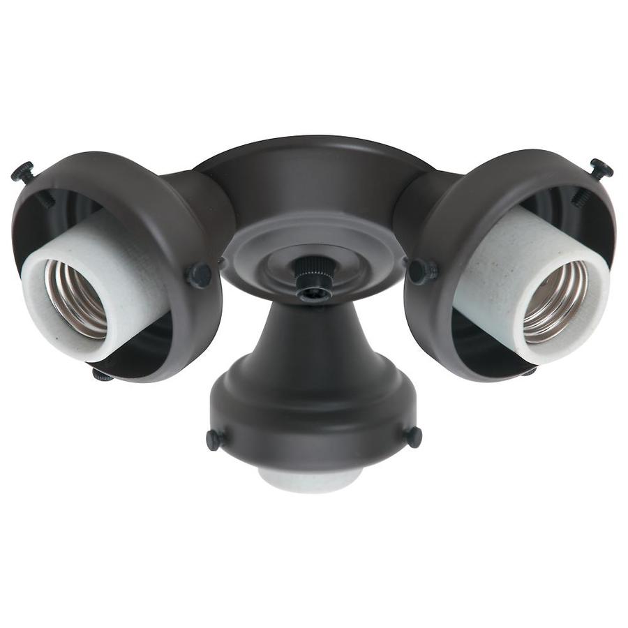 Hunter 3-Light New Bronze Fluorescent Ceiling Fan Light Kit with Glass ...