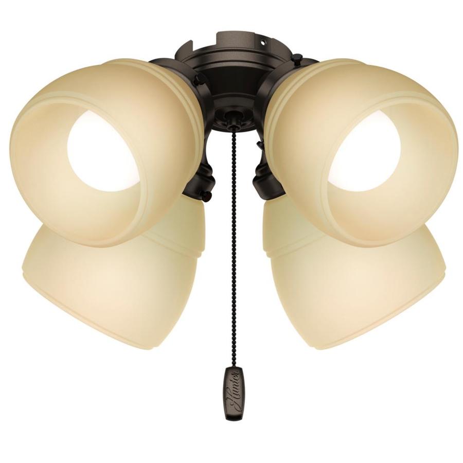 Hunter Hunter 4Light Premier Bronze Ceiling Fan LED Light Kit in the