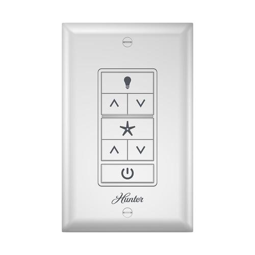 Hunter 3 Speed White Wall Mount Universal Ceiling Fan Remote