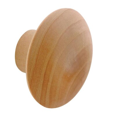 Prime Line 1 75 In Hardwood Round Traditional Cabinet Knob 2 Pack