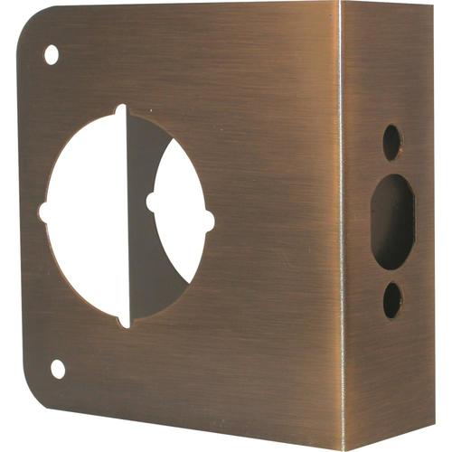 PrimeLine 5.75in x 4.5in Dark Bronze Entry Door Reinforcer in the
