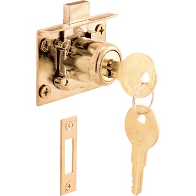 Gatehouse Brass Die Cast Drawer And Cabinet Lock At Lowes Com
