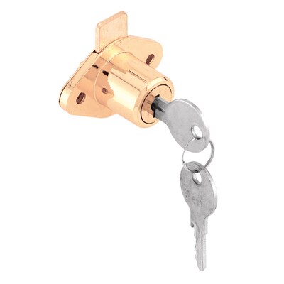 Gatehouse 7 8 In Brass Die Cast Drawer And Cabinet Lock At Lowes Com
