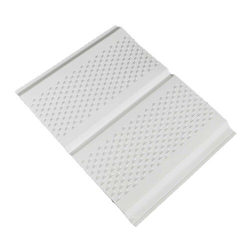 Amerimax 13in x 144in White Aluminum Vented Soffit at