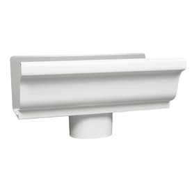Galvanized Steel Gutters At Lowes Amerimax 4 5 In X 8 K Style Gutter End With Drop