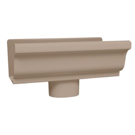 Gutters At Lowes Amerimax 5 In X 10 K Style Gutter End With Drop