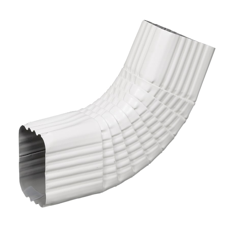 Amerimax 2.25-in White Galvanized Steel Side Elbow