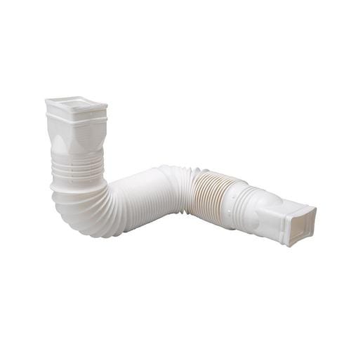 Amerimax Flex A Spout 24 In White Vinyl Downspout Extension At