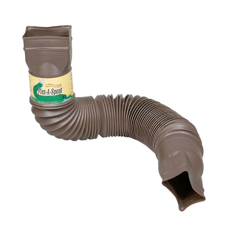 Shop Amerimax FLEXASPOUT 24in Brown Vinyl Downspout Extension at