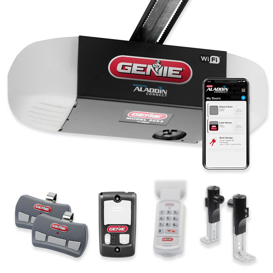 Genie 0.75-HP Connect Belt Drive Garage Door Opener Wi-Fi Compatibility ...