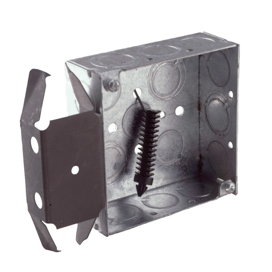 RACO 2Gang Gray Steel New Work Deep Square Wall Electrical Box in the