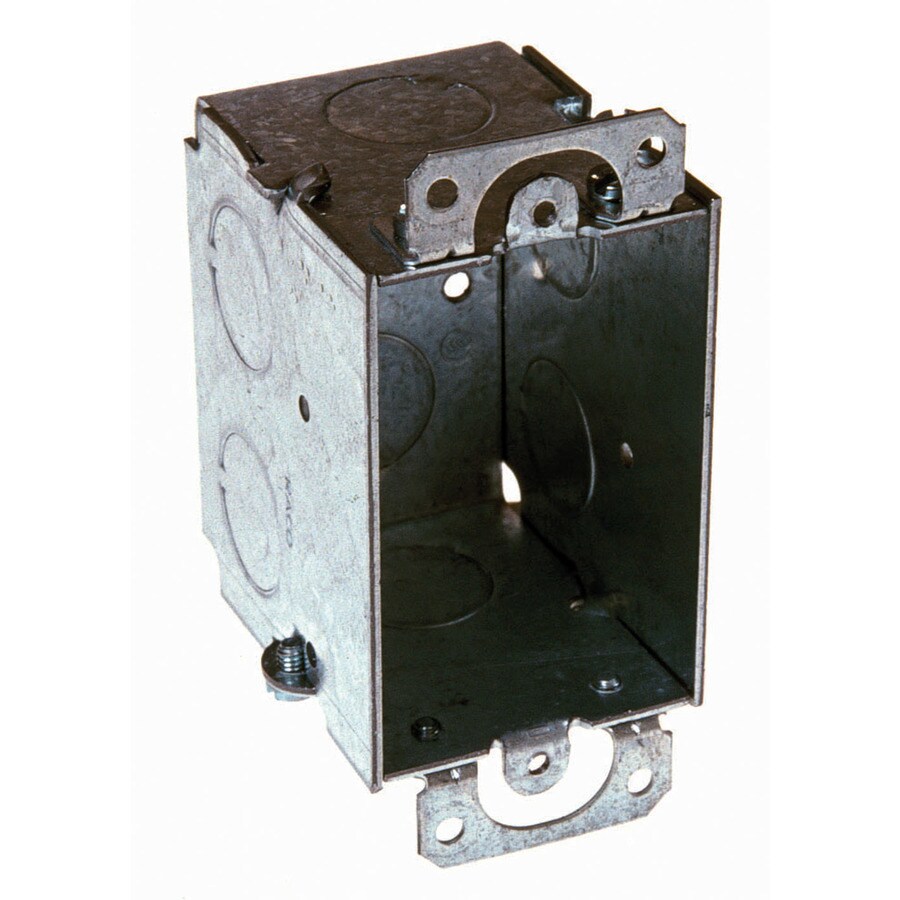RACO 8560X 1-Gang Gray Metal New Work/Old Work Standard Switch/Outlet Ceiling/Wall Electrical Box