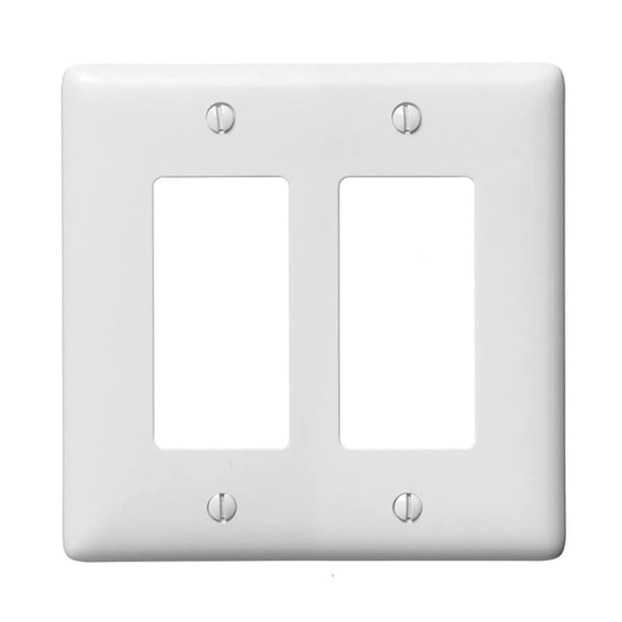 Hubbell 2-Gang White Double Midsize Wall Plate At Lowes.com