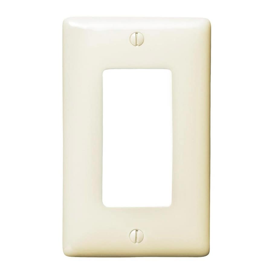Hubbell 1Gang Light Almond Single Jumbo Wall Plate at
