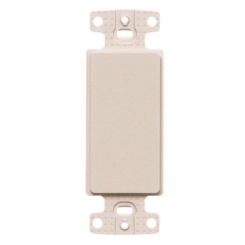 Hubbell 1-Gang Light Almond Single Blank/Decorator Midsize Wall Plate