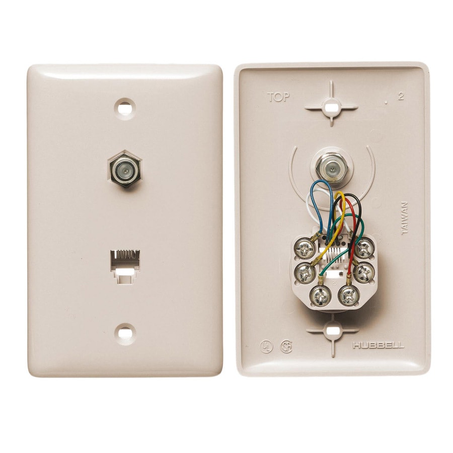 Shop Hubbell Nylon FType Coax/Telephone Wall Jack at