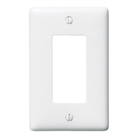 Hubbell 1-Gang White Single Standard Wall Plate