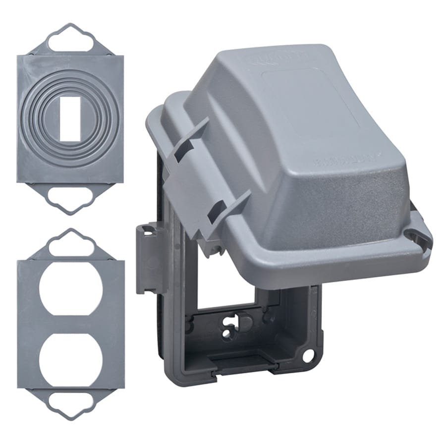 TayMac 1Gang Rectangle Plastic Weatherproof Electrical Box Cover at