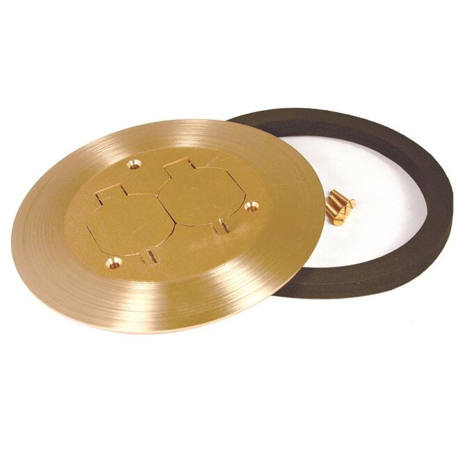 RACO 1Gang Round Metal Electrical Box Cover in the Electrical Box Covers department at