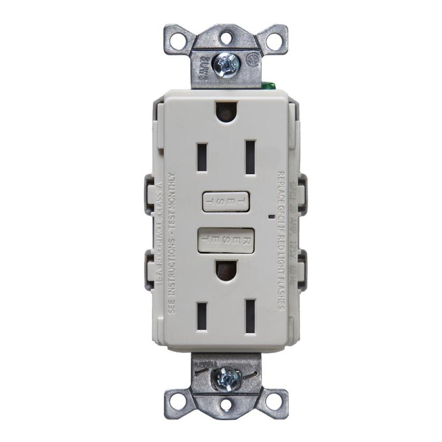 Hubbell Light Almond 15Amp Decorator GFCI