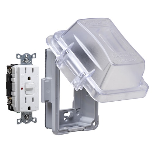 Hubbell TayMac 1-Gang Rectangle Plastic Weatherproof Electrical Box ...