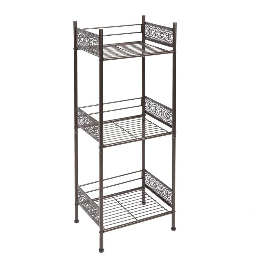 Filigree Bathroom Collection Oil Rubbed Bronze 3Tier Iron Freestanding Bathroom Shelf at
