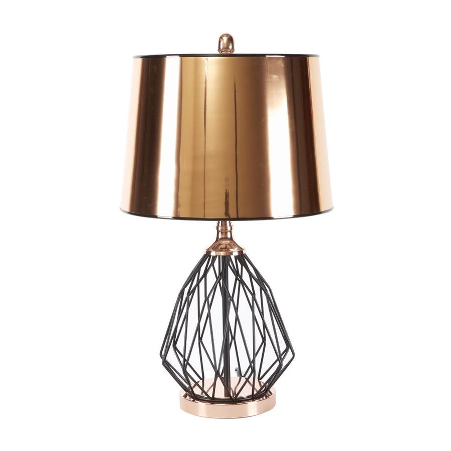 black and rose gold lamp