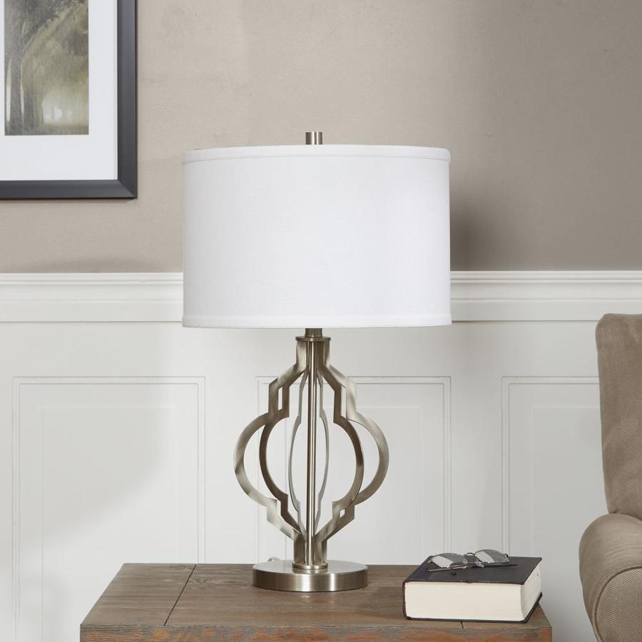 Cheyenne Products 26-in Brushed Nickel Rotary Socket Table Lamp with ...