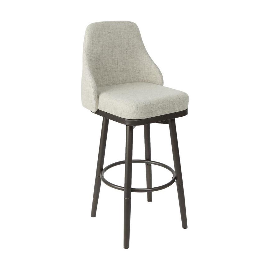 Cheyenne Products Gray Adjustable Height Upholstered Swivel Bar Stool ...