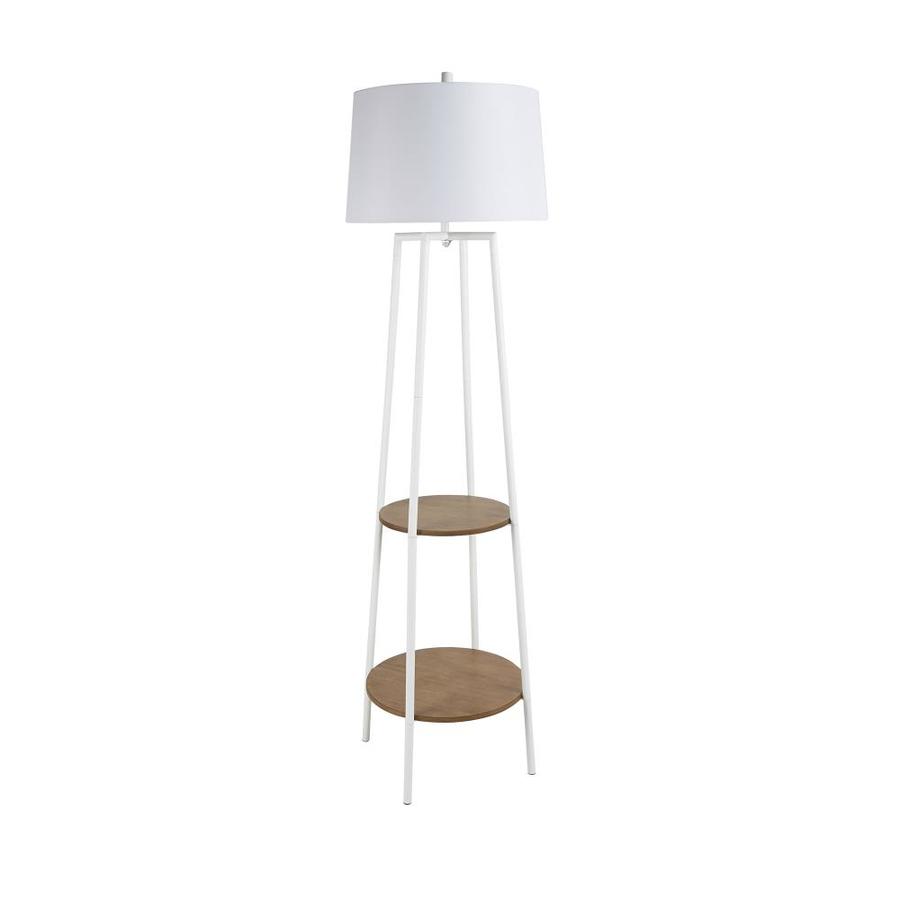 Cheyenne Products 63 In White And Mango Wood Shaded Floor Lamp At Cheyenne Products 63 In White And Mango Wood Shaded Floor Lamp