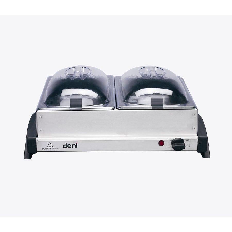 Deni 15205 2-Station Buffet Server/Warming Tray Combination