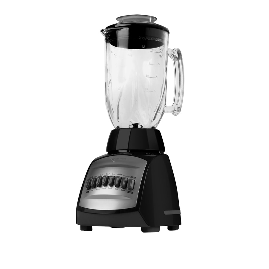 BLACK & DECKER 48-oz Black 12-Speed 650-Watt Pulse Control Blender at ...