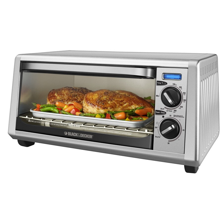 BLACK+DECKER TO1430S 4-Slice Toaster Oven Stainless Steel 
