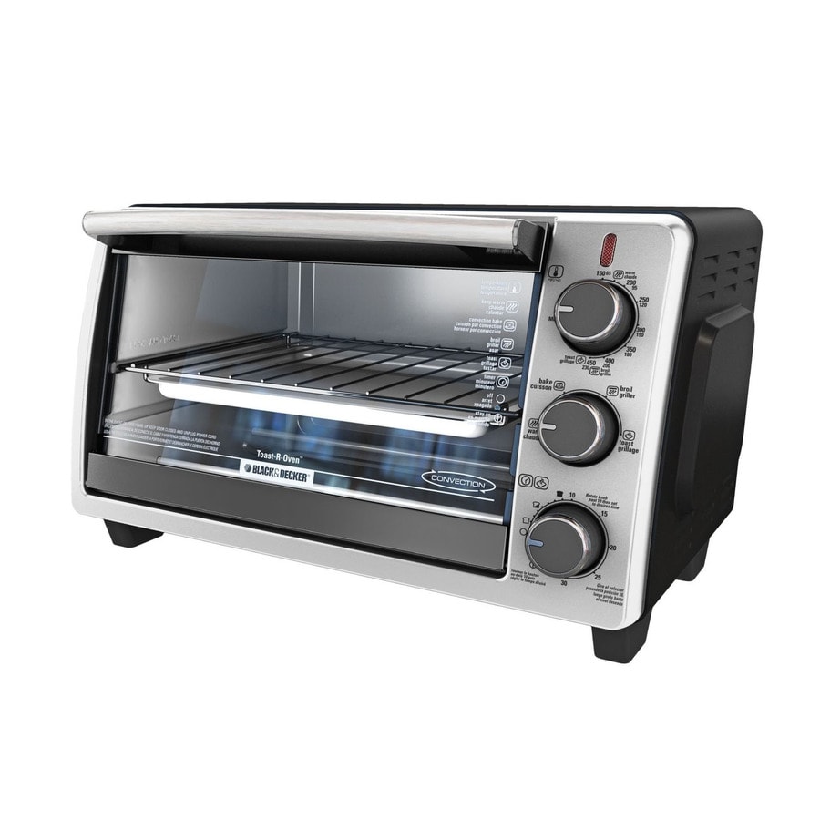 BLACK & DECKER 6-Slice Silver Convection Toaster Oven with Auto Shut-Off at