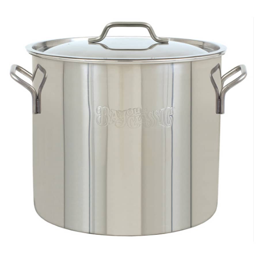 bayou-classic-40-quart-stainless-steel-stock-pot-with-lid-at-lowes