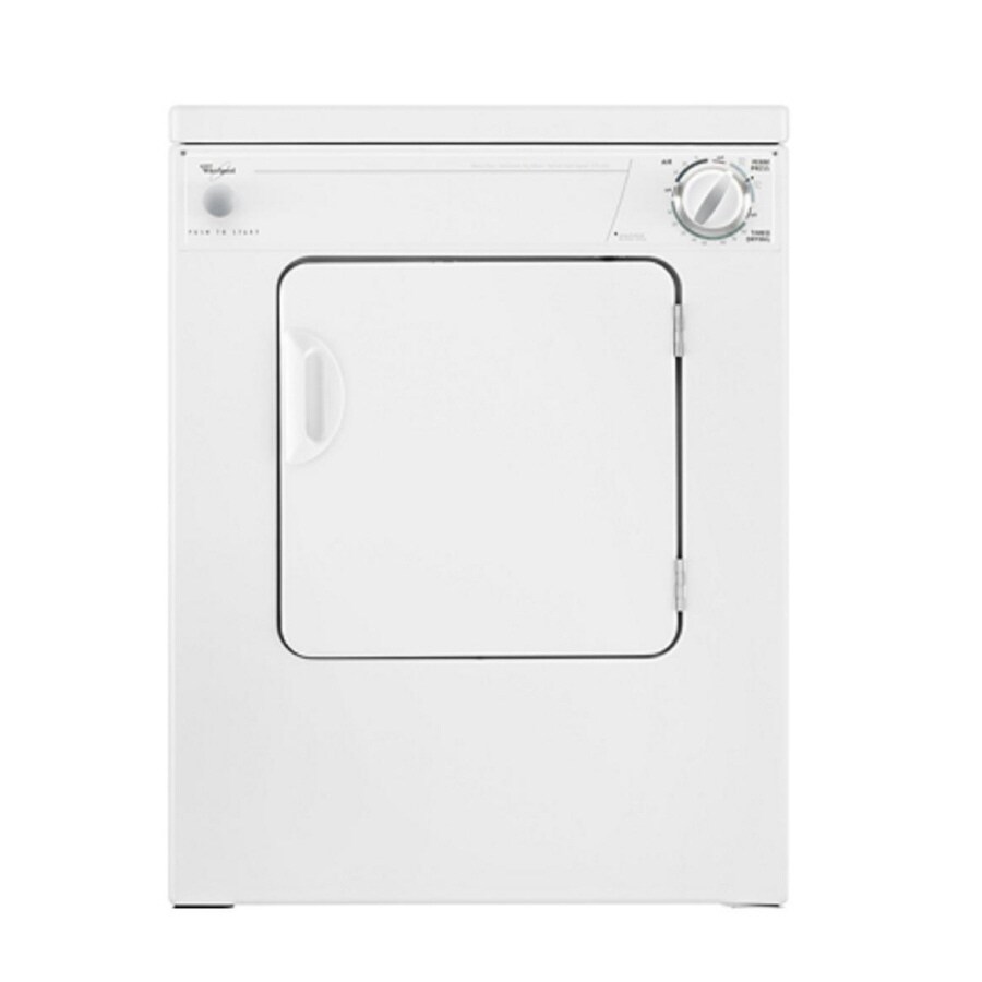 Whirlpool 3.4cu ft Stackable Portable Electric Dryer (White) in the Electric Dryers department