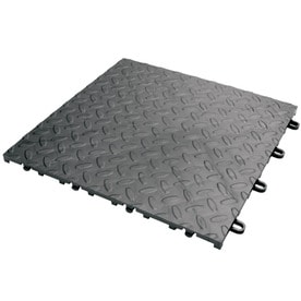 UPC 050946963891 product image for Gladiator 12-in x 12-in Charcoal Tread Plate Garage Flooring Tile | upcitemdb.com