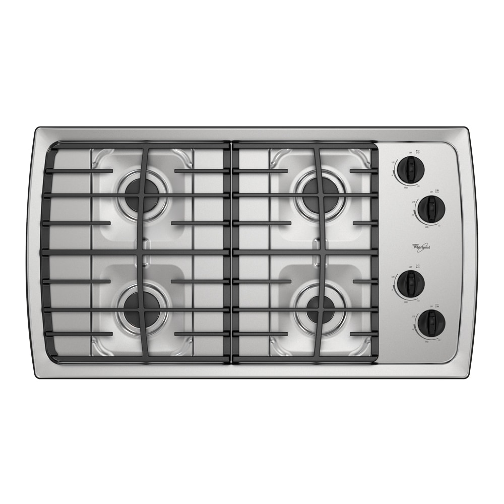 Whirlpool 36 Inch Gas Cooktop Color Stainless At Lowes Com