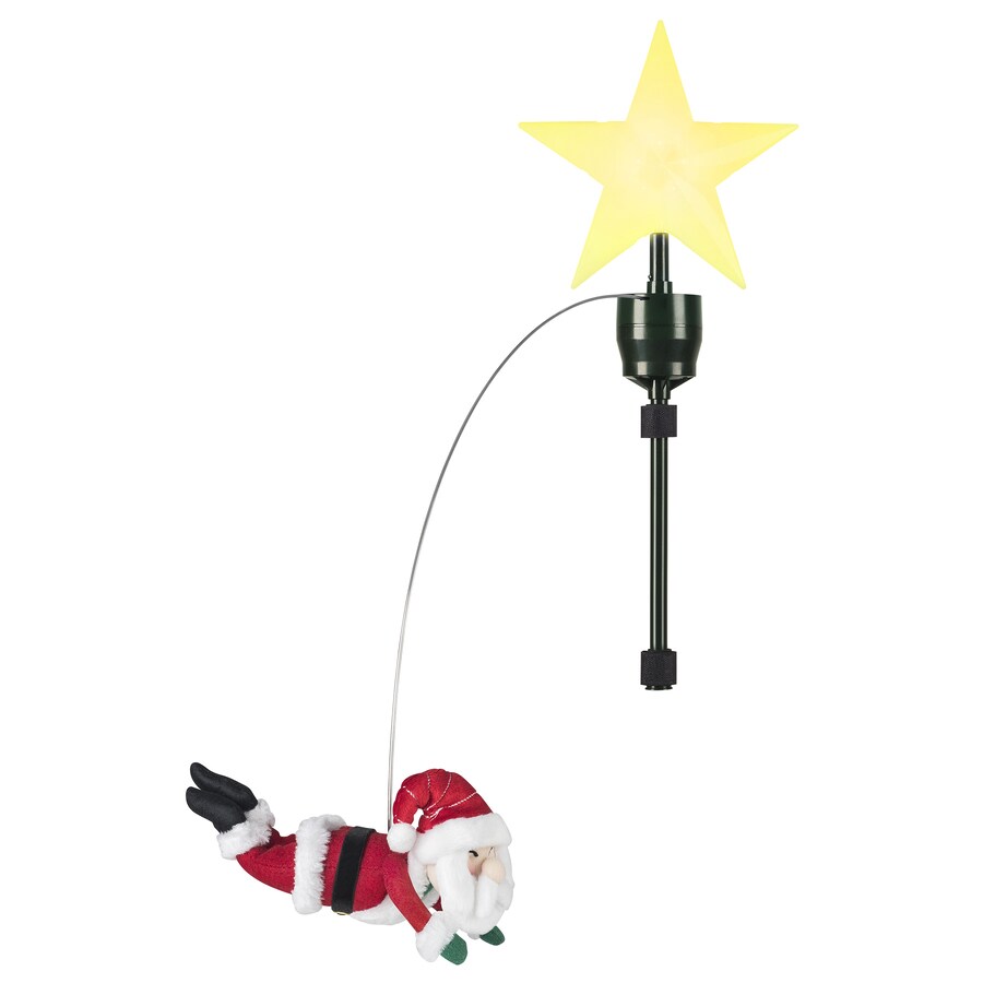 Mr. Christmas 24-in Santa Red White Christmas Tree Topper in the