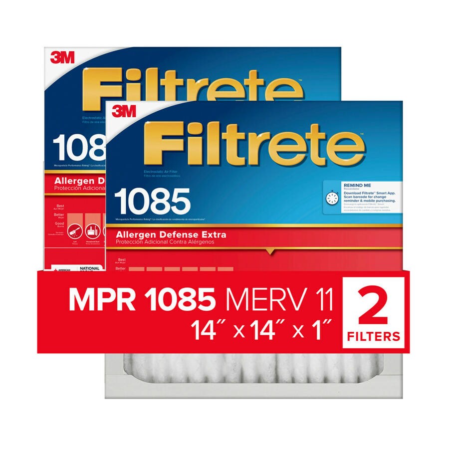 Filtrete 14 in x 14 in x 1 in 1085 MPR Allergen Defense Extra 2 Pack