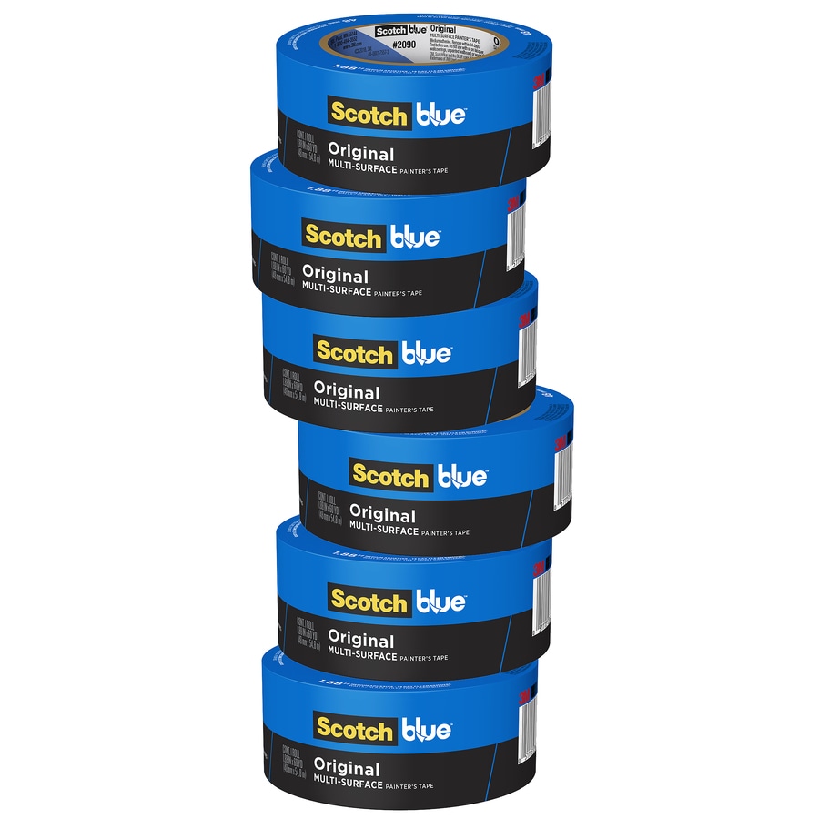 Painters Tape 6 pcs, Blue Painter's Tape 1.5-Inch (1.41-Inch x 60
