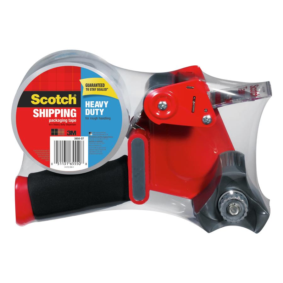 3M Scotch® 1 7/8 x 54.6 Yards Clear Heavy-Duty Shipping and Packaging Tape  with Dispenser Gun 3850-ST