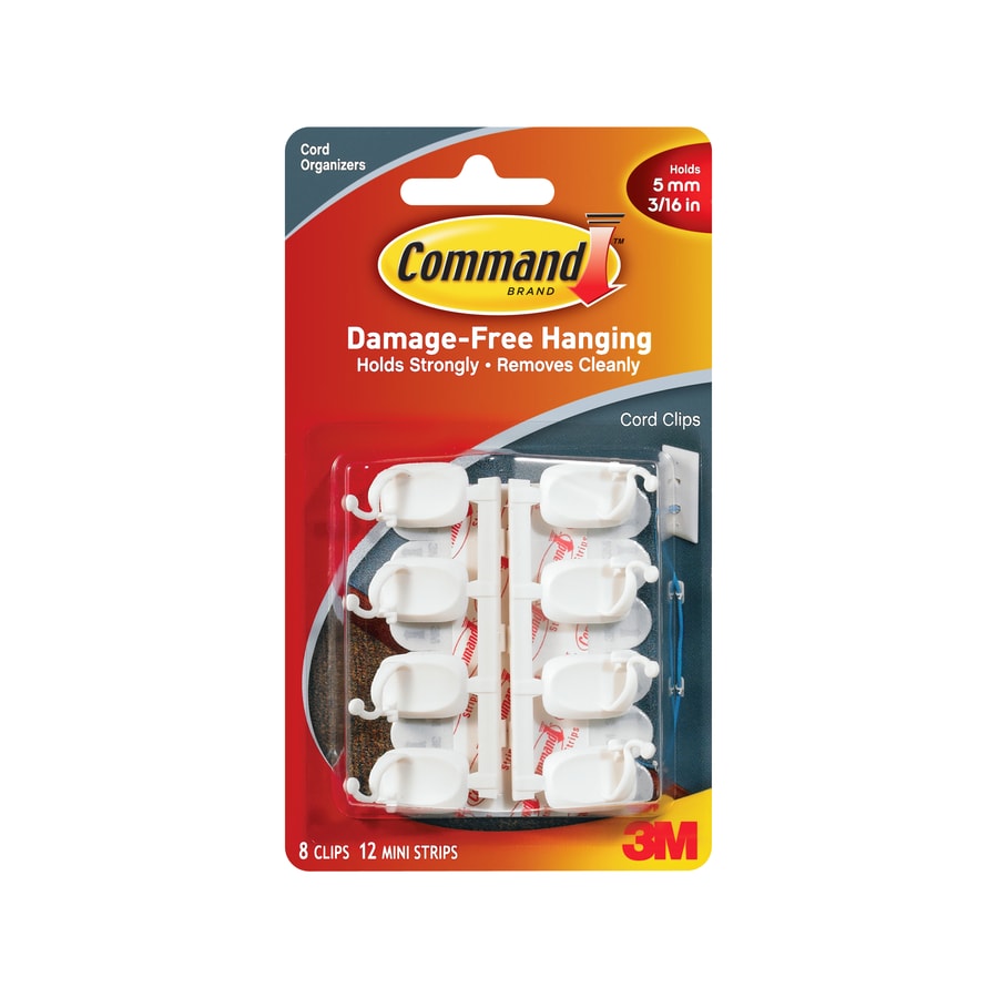 Command Cord Organizer Pack with Command Adhesive