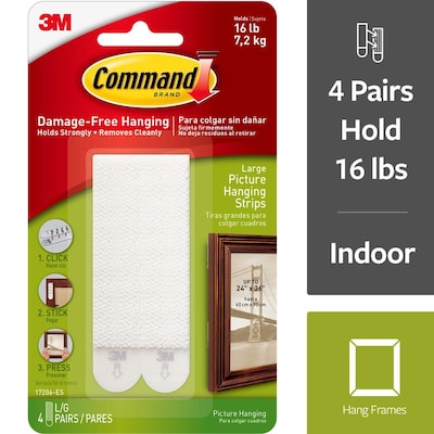 Command Cmnd 4 Ct Picture Hanging Strps, Command Strips Large Mirror