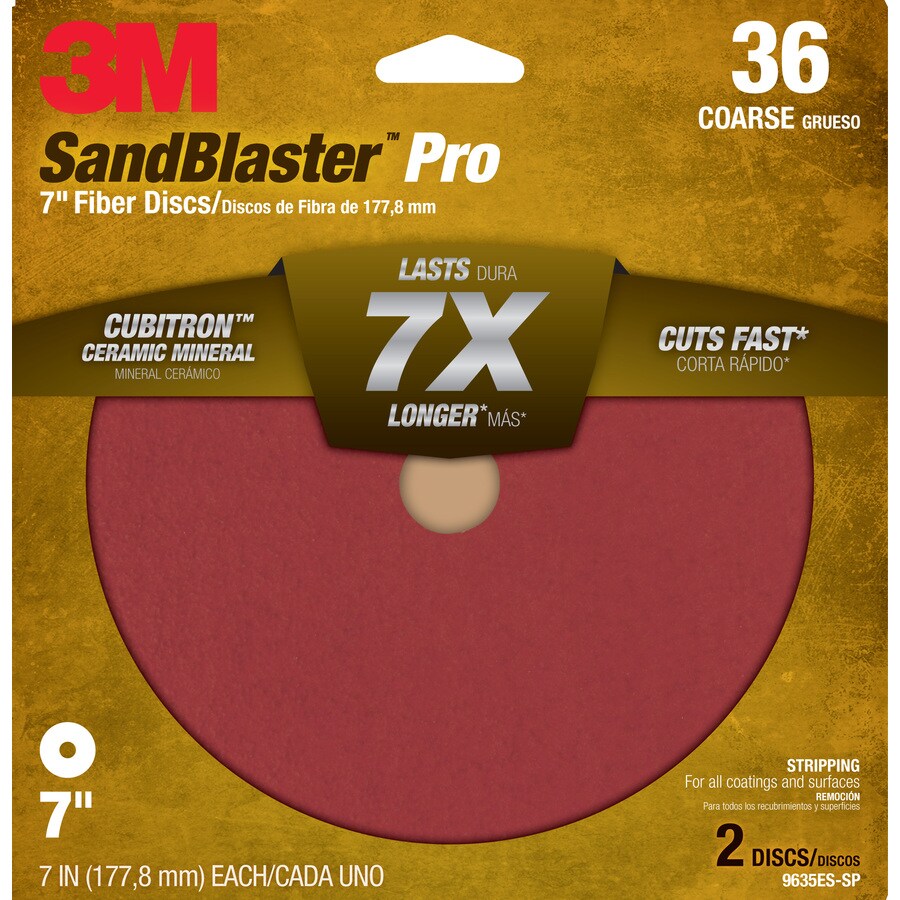 3M 2Pack 7in W x 7in L 36Grit Commercial Discs Sandpaper in the