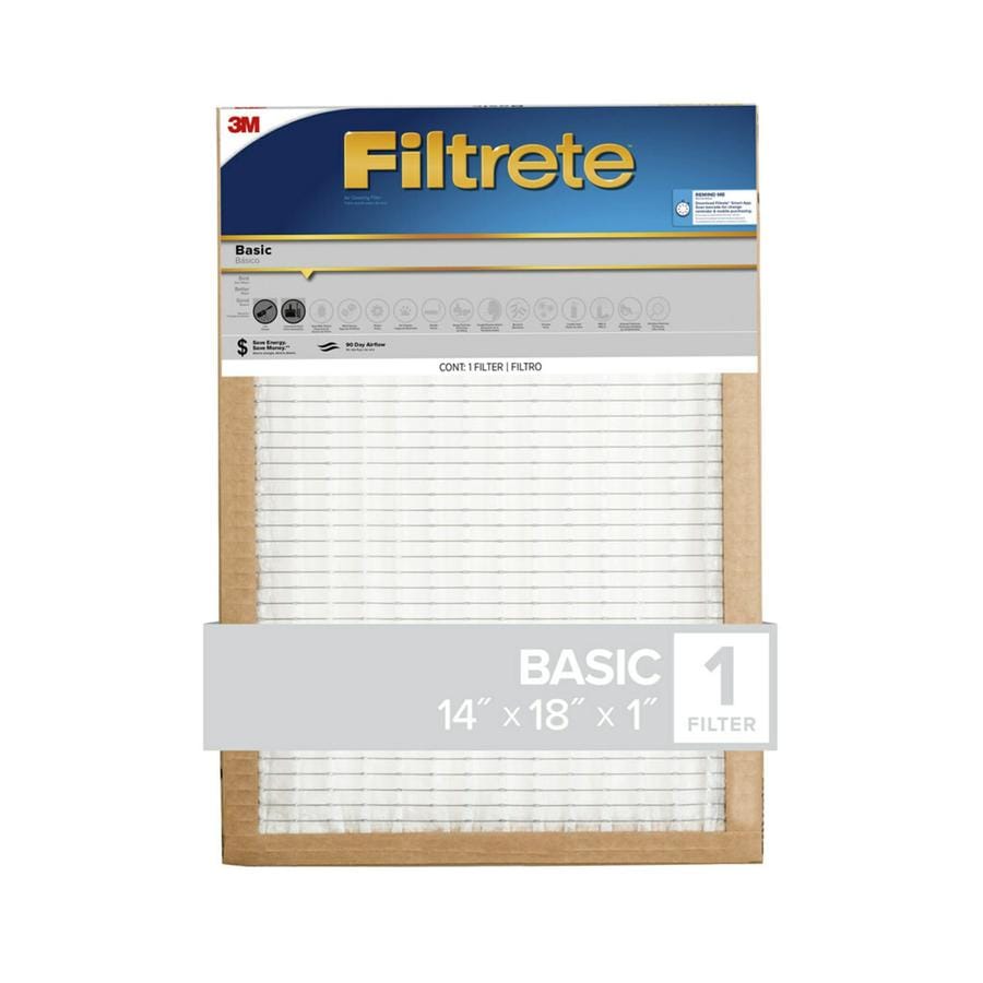 Filtrete Basic Pleated (Common: 14-in x 18-in x 1-in; Actual: 13.7-in x 17.7-in x 0.8125-in) Pleated Air Filter