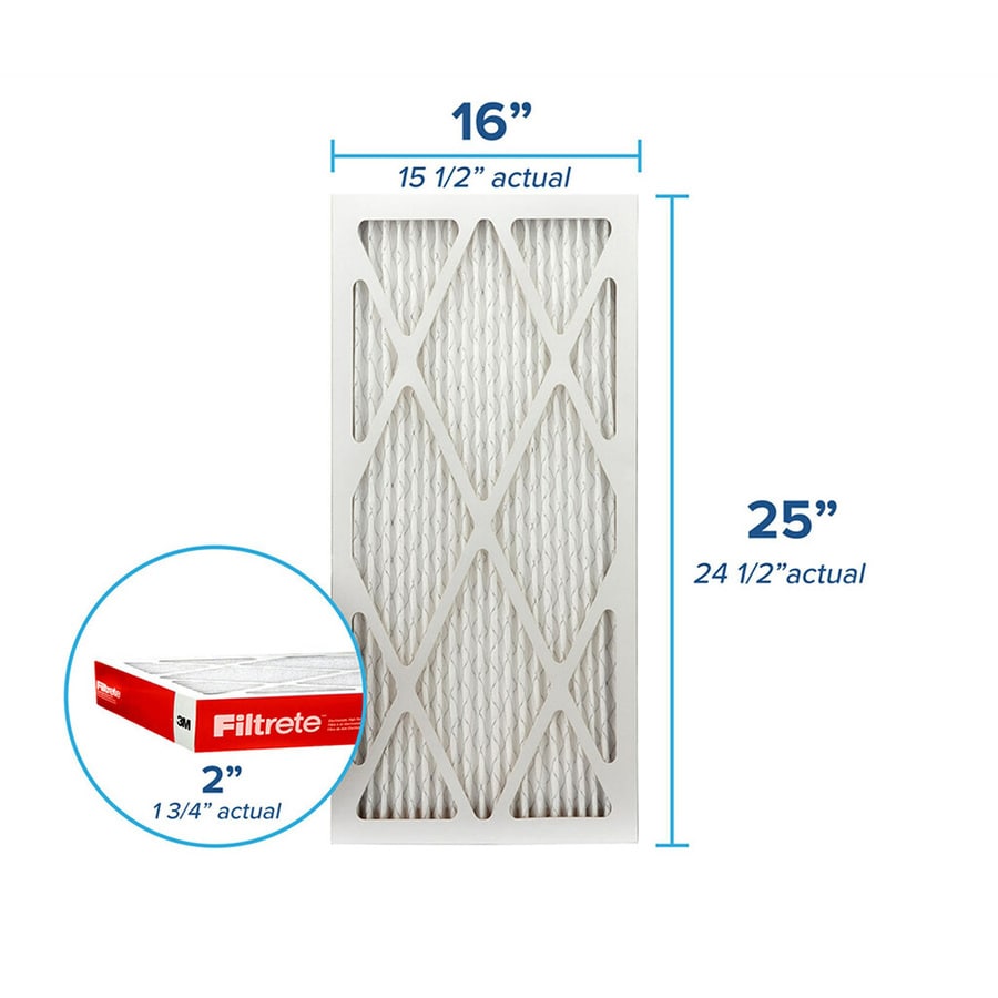 Filtrete Industrial HVAC 16in x 25in x 2in; Actual 15.6in