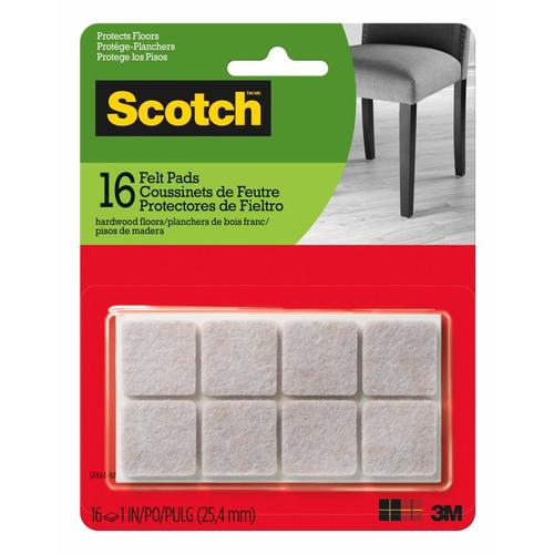 Scotch 16-Pack 1-in Beige Square Felt Pad in the Felt Pads department ...